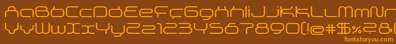 Superg Font – Orange Fonts on Brown Background