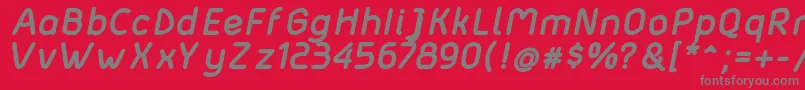 Matondobolditalic Font – Gray Fonts on Red Background