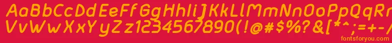 Matondobolditalic Font – Orange Fonts on Red Background