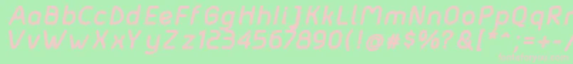 Police Matondobolditalic – polices roses sur fond vert