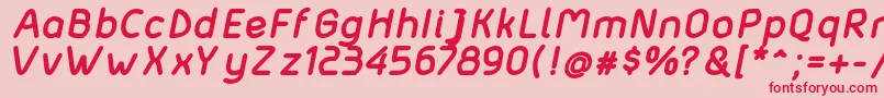 Matondobolditalic Font – Red Fonts on Pink Background