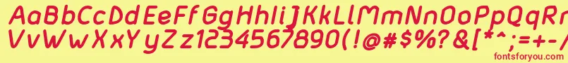 Matondobolditalic Font – Red Fonts on Yellow Background