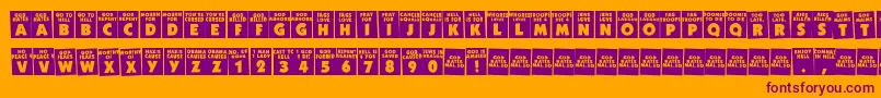 GodHatesWestboro Font – Purple Fonts on Orange Background