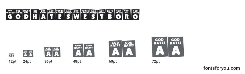 GodHatesWestboro Font Sizes
