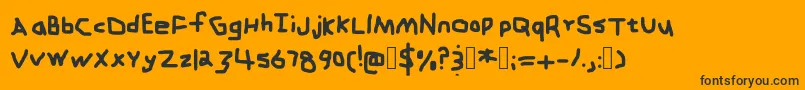 Zehkfont Font – Black Fonts on Orange Background