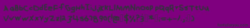 Шрифт Zehkfont – чёрные шрифты на фиолетовом фоне