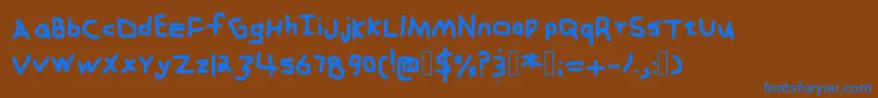 Zehkfont Font – Blue Fonts on Brown Background