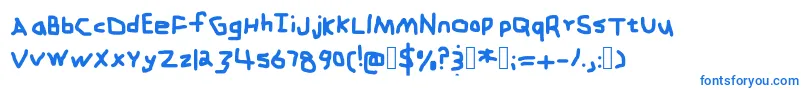 Шрифт Zehkfont – синие шрифты на белом фоне
