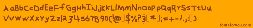 Zehkfont Font – Brown Fonts on Orange Background