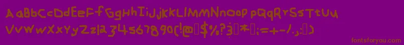 Zehkfont Font – Brown Fonts on Purple Background