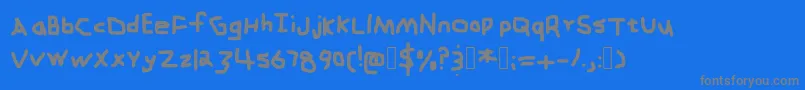 Zehkfont Font – Gray Fonts on Blue Background