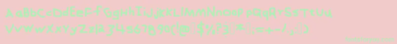 Zehkfont Font – Green Fonts on Pink Background