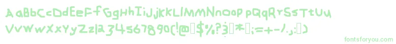 Zehkfont-fontti – vihreät fontit valkoisella taustalla