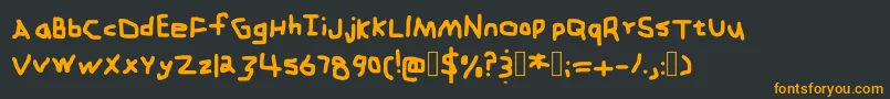 Шрифт Zehkfont – оранжевые шрифты на чёрном фоне