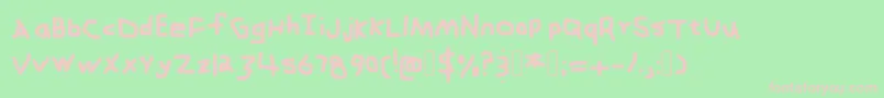 Zehkfont Font – Pink Fonts on Green Background