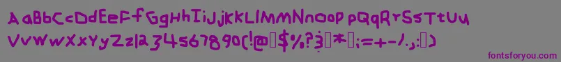 Шрифт Zehkfont – фиолетовые шрифты на сером фоне