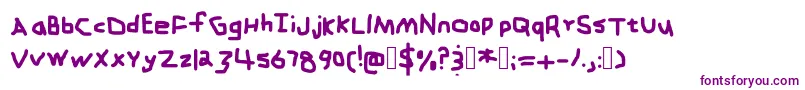 Шрифт Zehkfont – фиолетовые шрифты на белом фоне