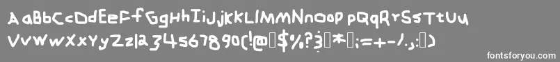 Zehkfont Font – White Fonts on Gray Background