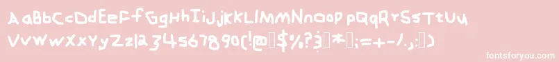 Zehkfont Font – White Fonts on Pink Background