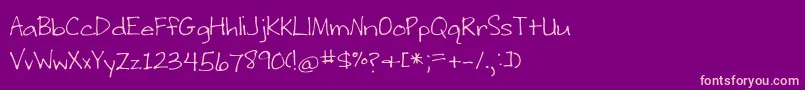 Шрифт WritingStuff – розовые шрифты на фиолетовом фоне