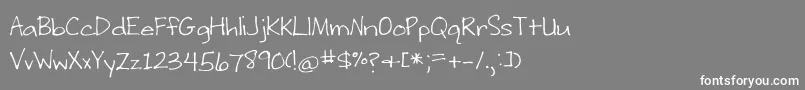 More about WritingStuff Font WritingStuff Font – White Fonts on Gray Background