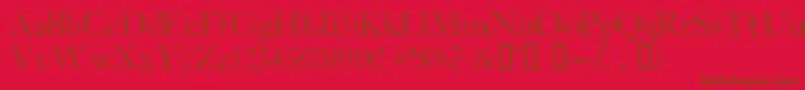 Sponged Font – Brown Fonts on Red Background