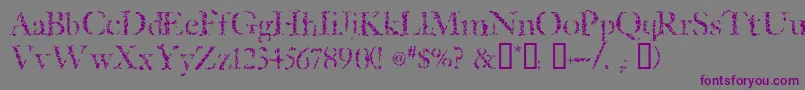 Sponged Font – Purple Fonts on Gray Background
