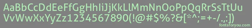 フォントAllerStdRg – 灰色の背景に緑のフォント