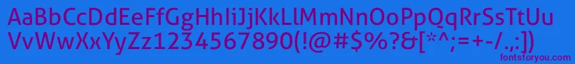 AllerStdRg Font – Purple Fonts on Blue Background