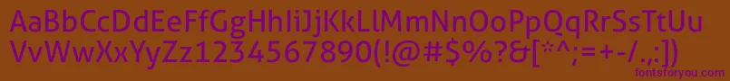AllerStdRg Font – Purple Fonts on Brown Background