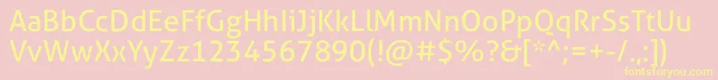 AllerStdRg Font – Yellow Fonts on Pink Background