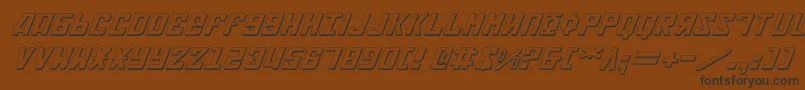 SovietExpital3D Font – Black Fonts on Brown Background