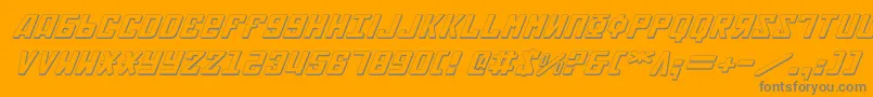 Weitere Informationen zur SovietExpital3D-Schriftart SovietExpital3D-Schriftart – Graue Schriften auf orangefarbenem Hintergrund