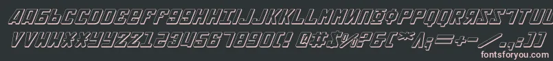SovietExpital3D Font – Pink Fonts on Black Background
