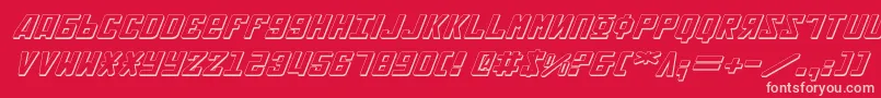 SovietExpital3D Font – Pink Fonts on Red Background