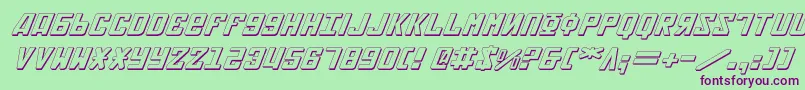 SovietExpital3D Font – Purple Fonts on Green Background
