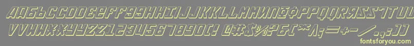 SovietExpital3D Font – Yellow Fonts on Gray Background