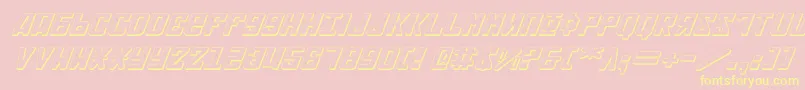 SovietExpital3D Font – Yellow Fonts on Pink Background
