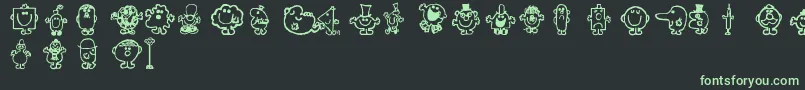 Mr Font – Green Fonts on Black Background
