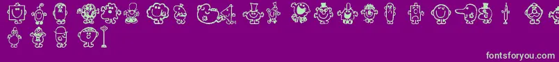 Mr Font – Green Fonts on Purple Background
