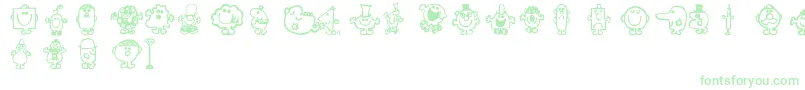 Mr Font – Green Fonts on White Background