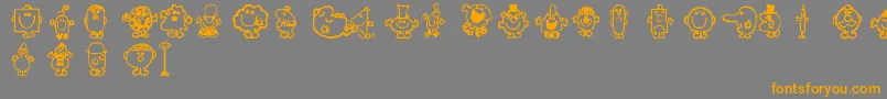 Mr Font – Orange Fonts on Gray Background