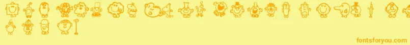 Mr Font – Orange Fonts on Yellow Background