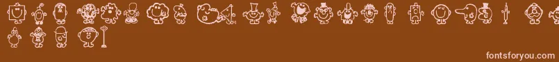 Mr Font – Pink Fonts on Brown Background