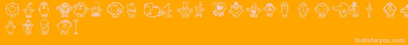 Mr Font – Pink Fonts on Orange Background