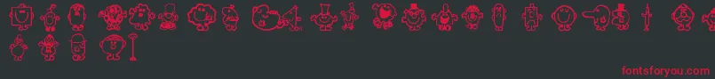 Mr Font – Red Fonts on Black Background