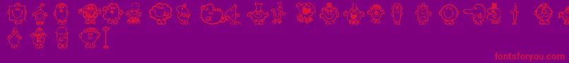 Mr Font – Red Fonts on Purple Background
