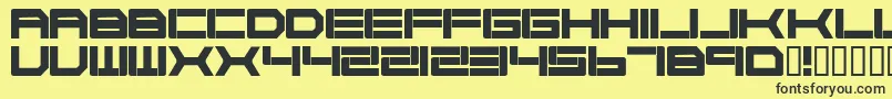 Cyborg ffy Font – Black Fonts on Yellow Background