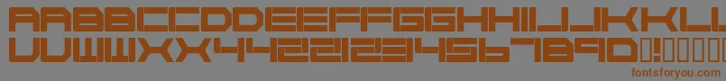 Cyborg ffy Font – Brown Fonts on Gray Background