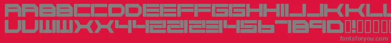 Cyborg ffy Font – Gray Fonts on Red Background